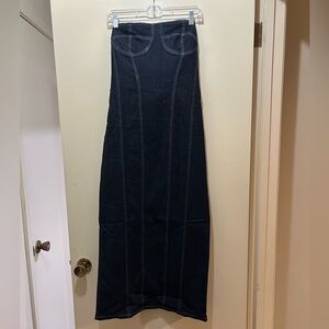 Vici Dark Blue Midi Dress